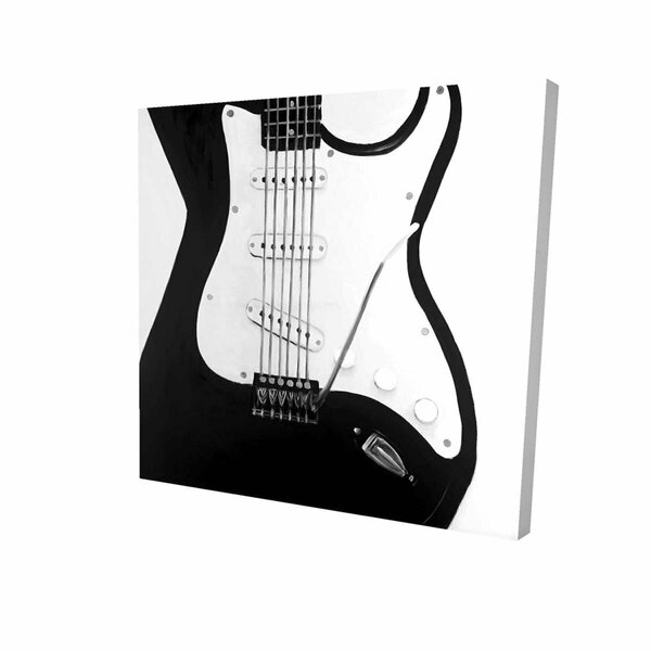 Fondo 32 x 32 in. Black Electric Guitar-Print on Canvas FO2791140